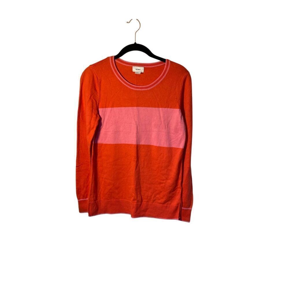 Old Navy women’s striped long sleeve pull over sweater size small